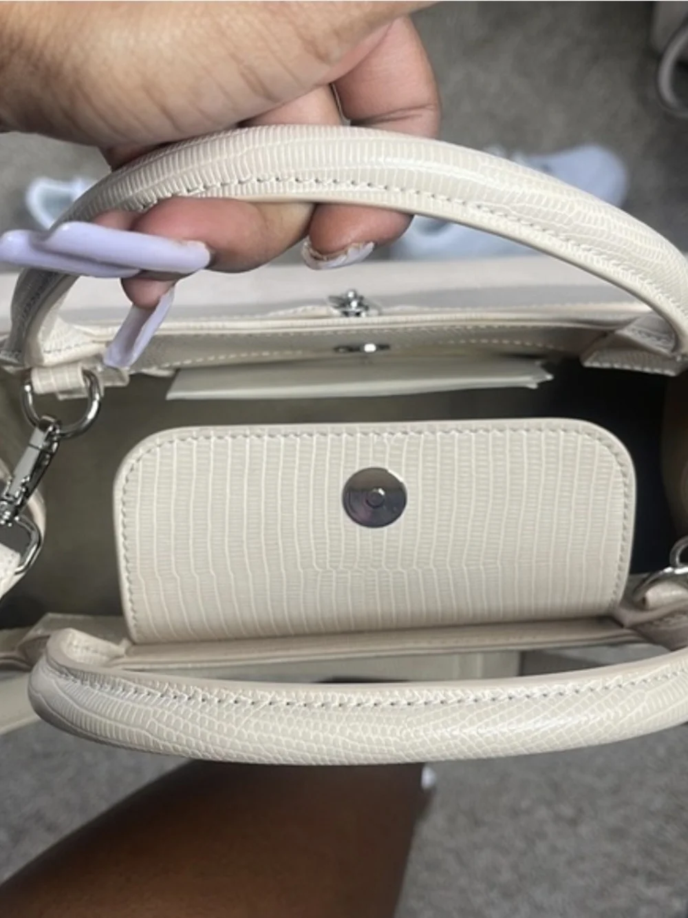 BRANDON BLACKWOOD LIZARD JUMBO KUEI SATCHEL TOTE